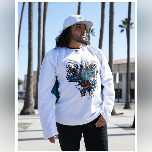 San Jose Sharks Jersey - Shark Freak (M) - Picture 8 of 10